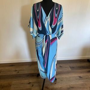 Lezat Joey Maxi Dress - Indigo Wave Medium